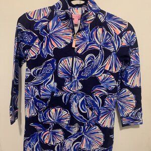 Lilly Pulitzer Girl LARGE 8-10 - In Reel Life MINI SKIPPER POPOVER DRESS